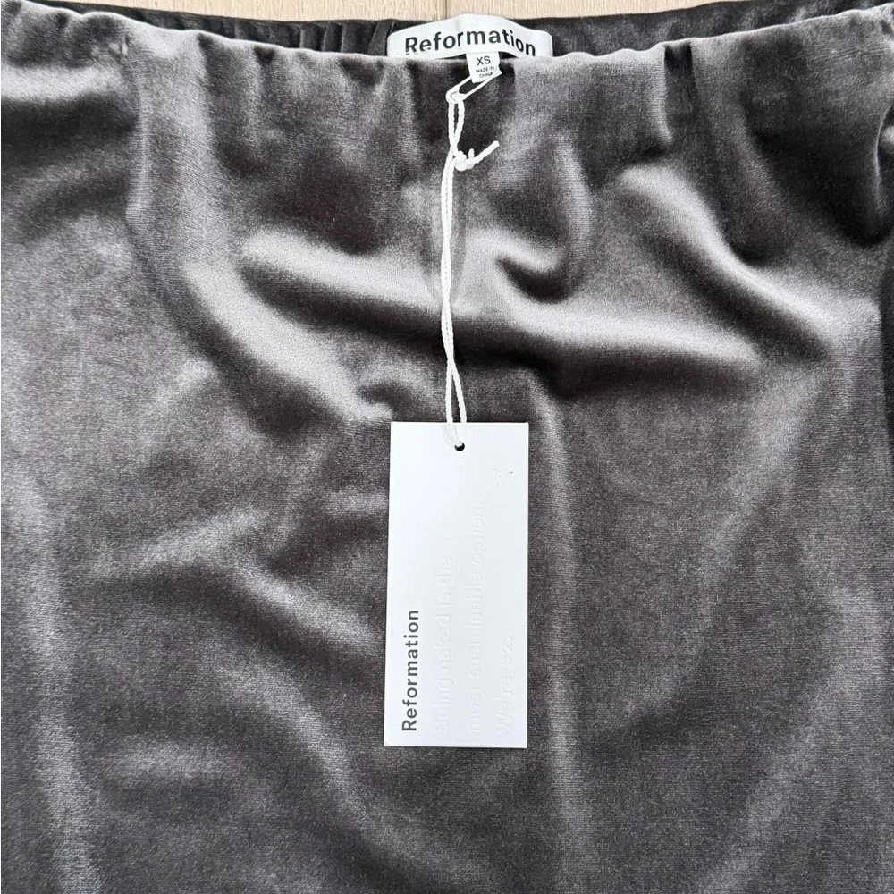 Reformation Women’s Maria Knit Skirt Velvet Stone Size XS $128